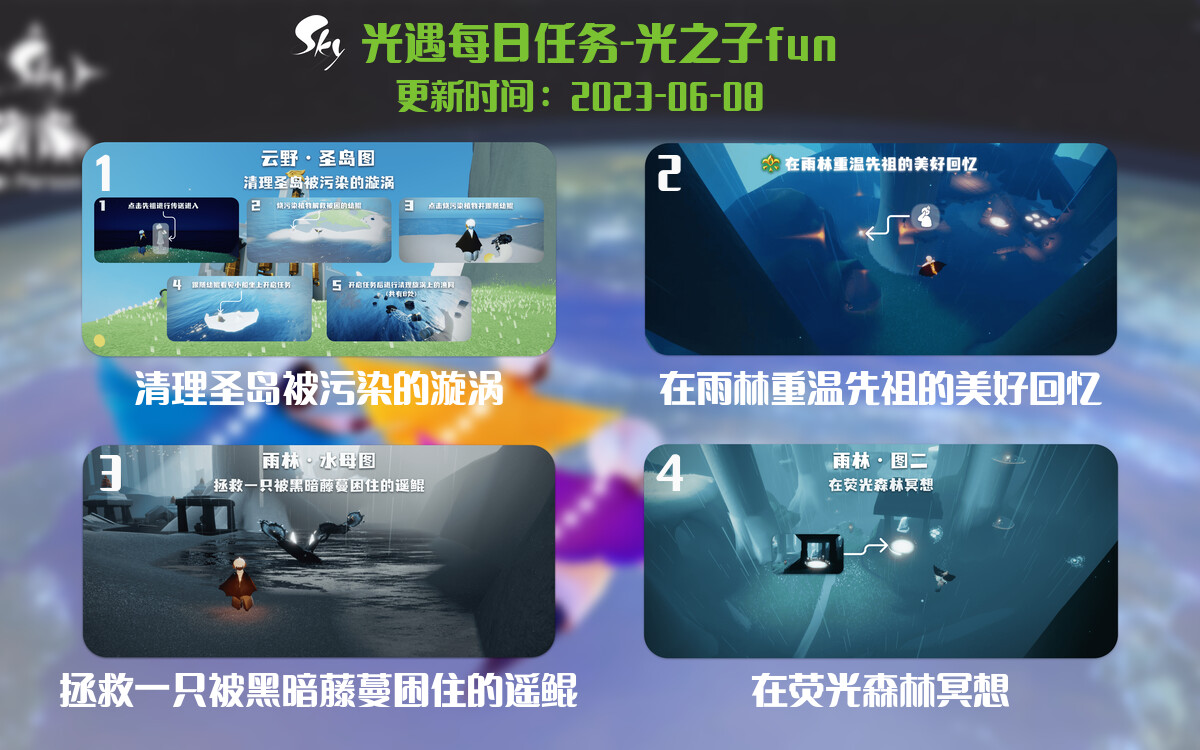光遇6.8每日任务详细位置[光遇任务]-光之子fun