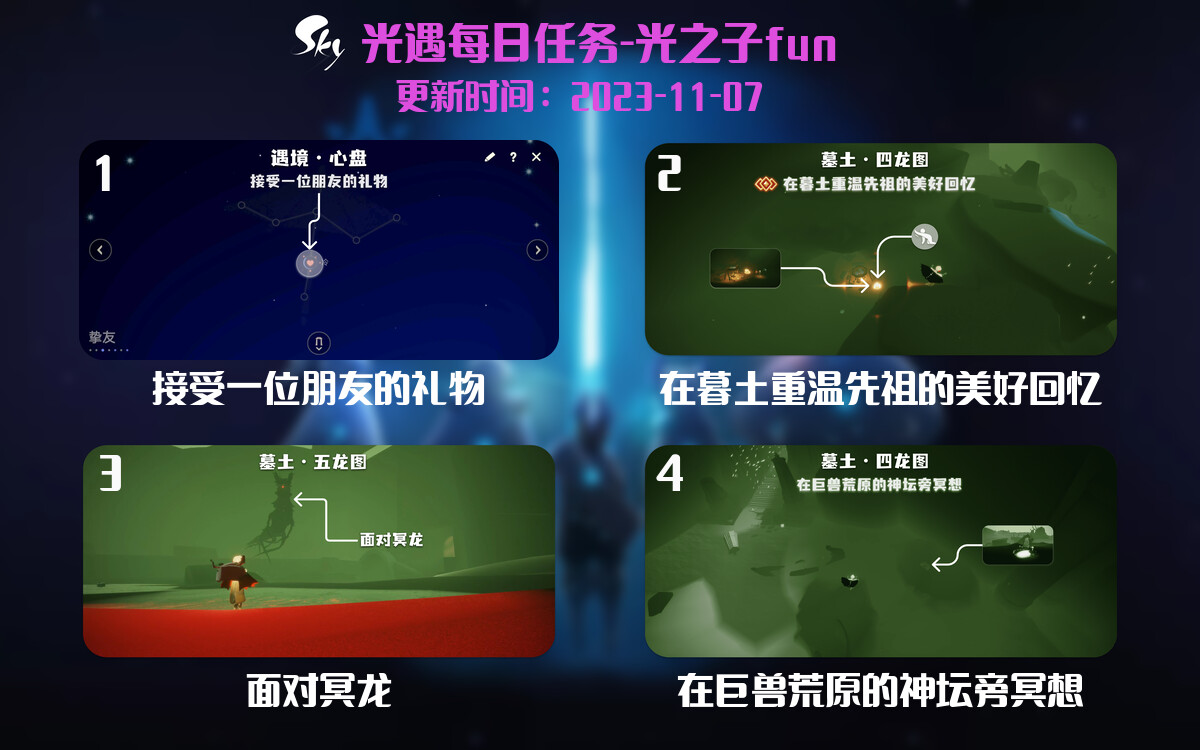 光遇2023.11.7每日任务详细位置[光遇任务]-光之子fun
