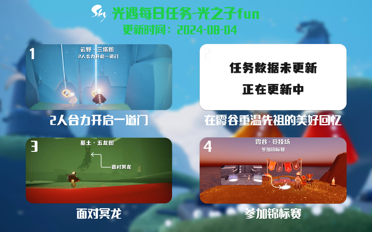 光遇2024.8.4每日任务详细位置[光遇任务]-光之子fun