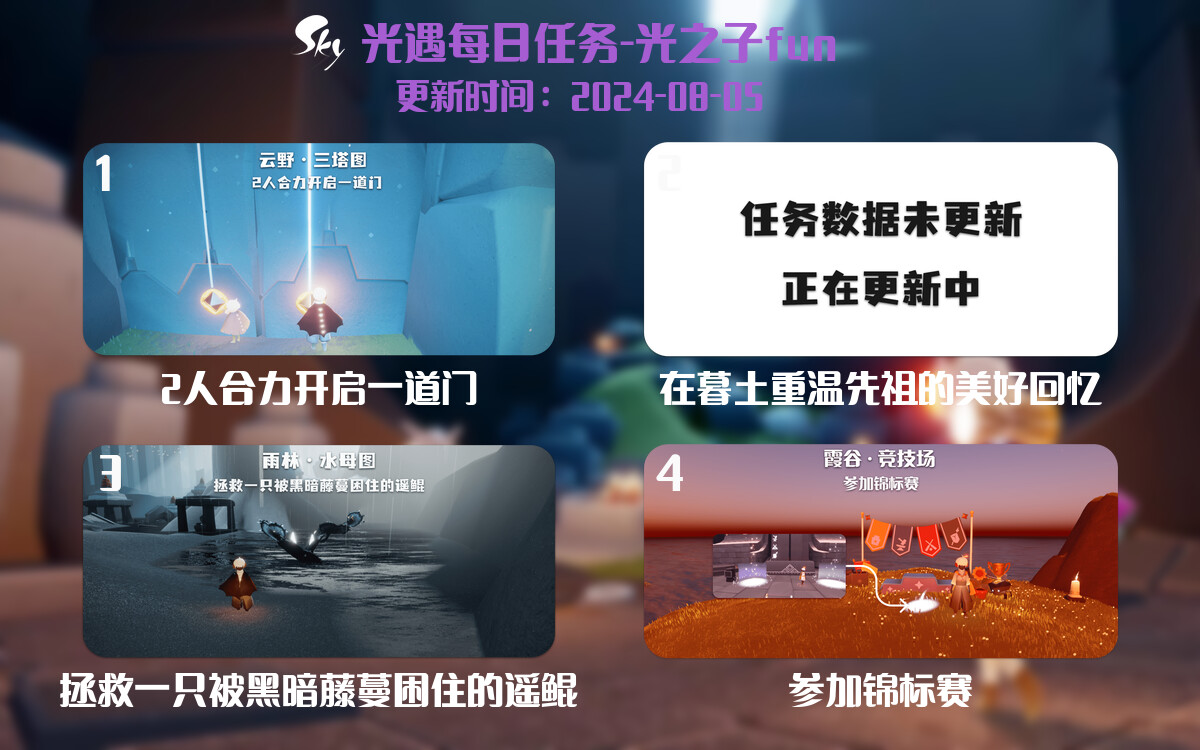 光遇2024.8.5每日任务详细位置[光遇任务]-光之子fun