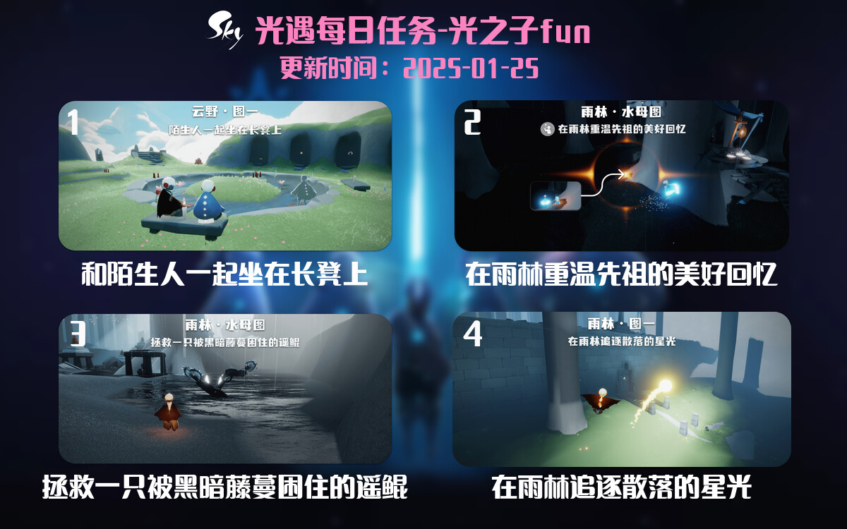 光遇2025.1.25每日任务详细位置[光遇任务]-光之子fun
