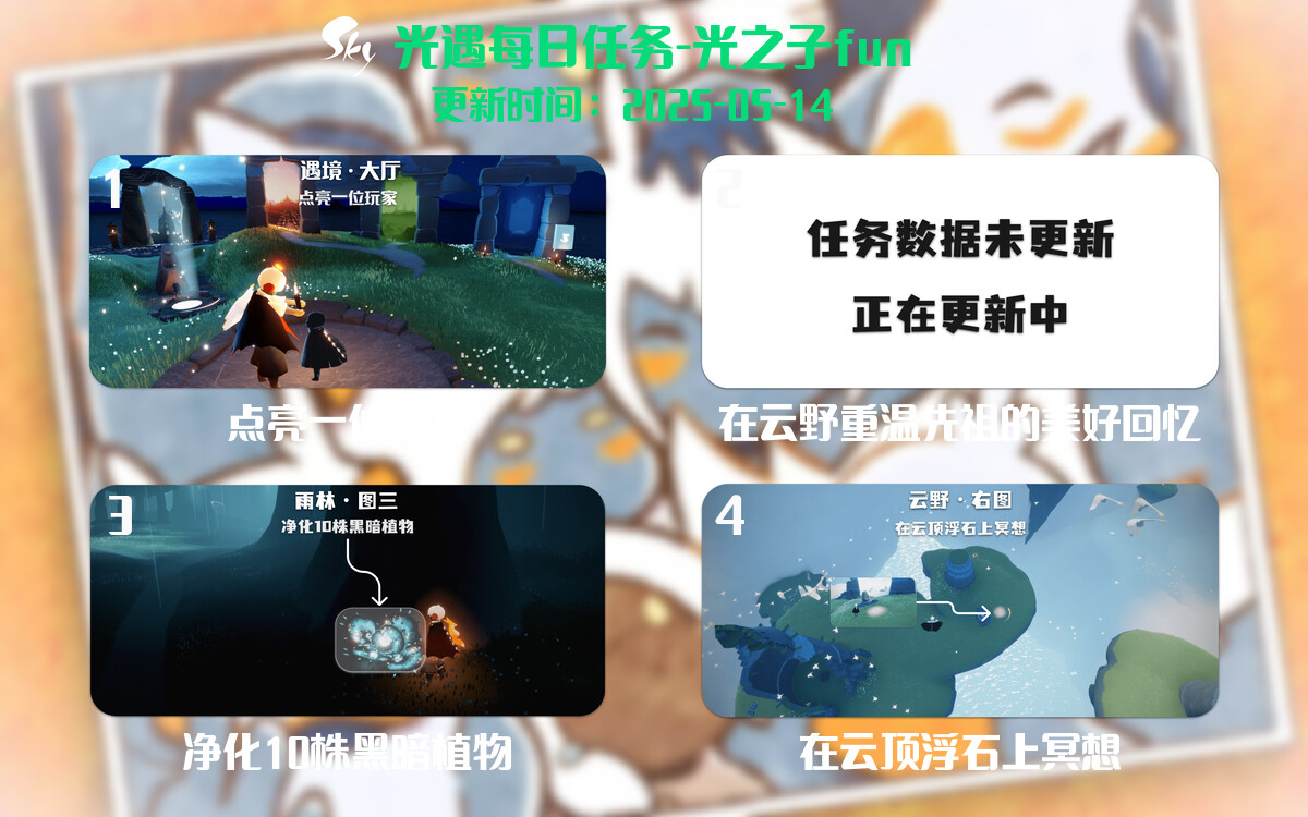 光遇2025.5.14每日任务详细位置[光遇任务]-光之子fun