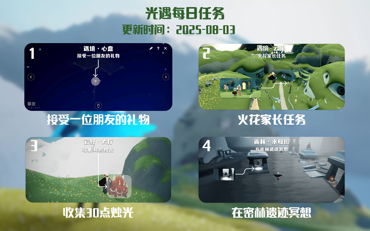 光遇2025.8.3每日任务详细位置[光遇任务]-光之子fun