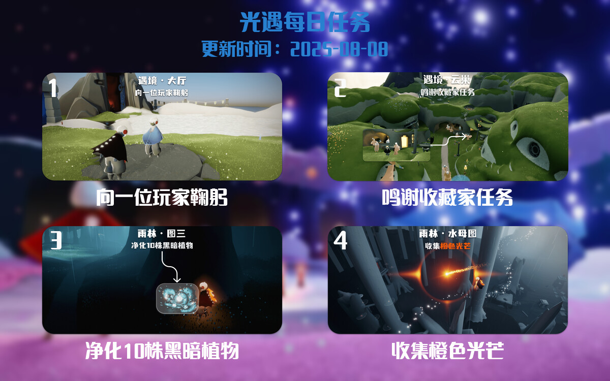光遇2025.8.8每日任务详细位置[光遇任务]-光之子fun