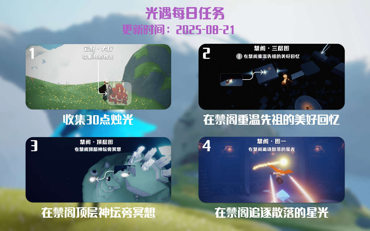 光遇2025.8.21每日任务详细位置[光遇任务]-光之子fun