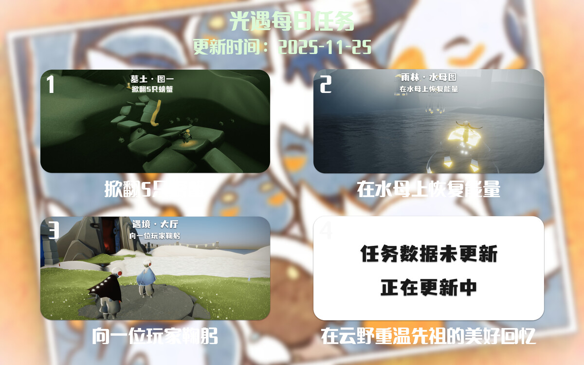 光遇2025.11.25每日任务详细位置[光遇任务]-光之子fun