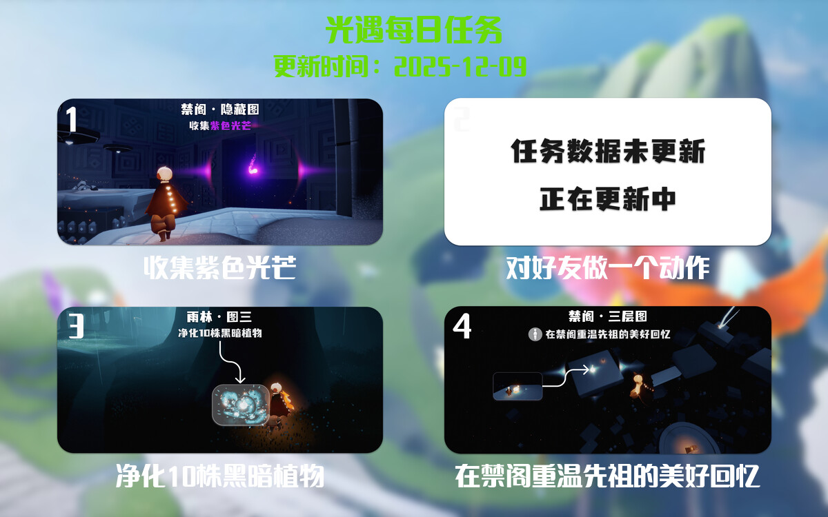光遇2025.12.9每日任务详细位置[光遇任务]-光之子fun