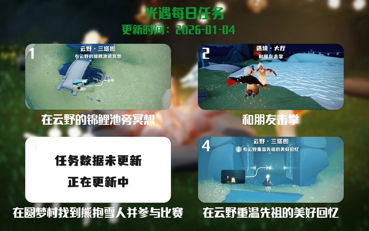 光遇2026.1.4每日任务详细位置[光遇任务]-光之子fun