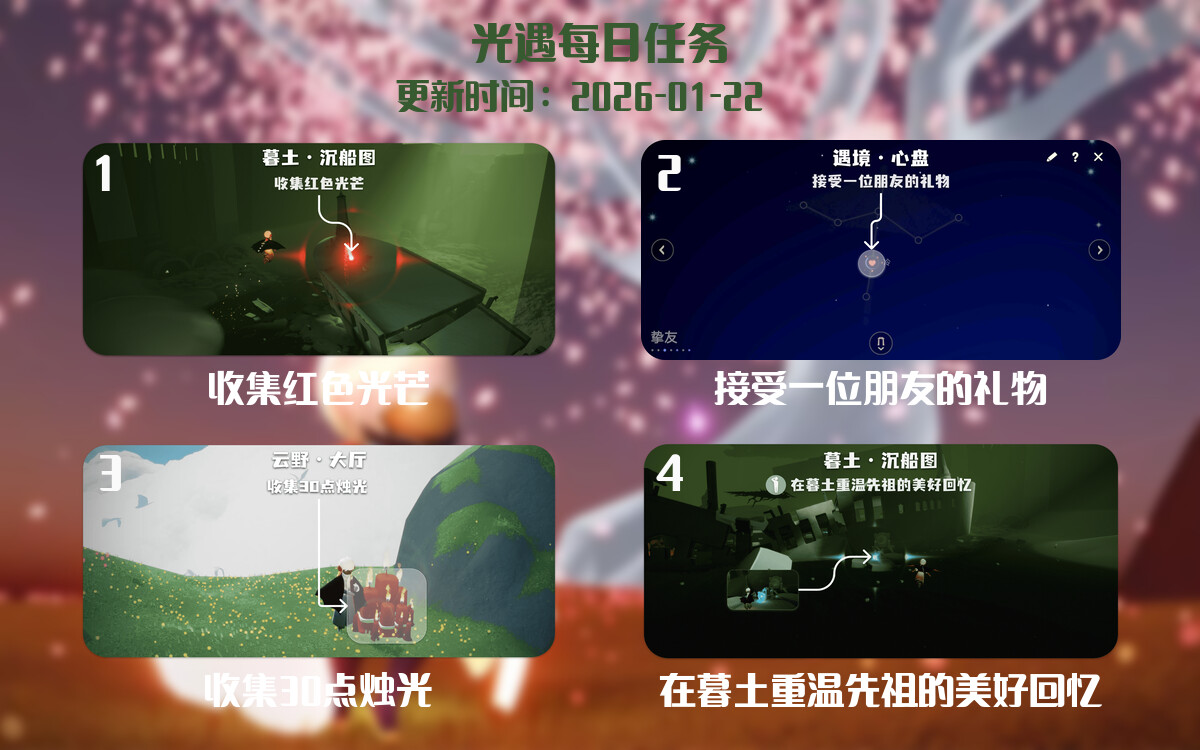 光遇2026.1.22每日任务详细位置[光遇任务]-光之子fun