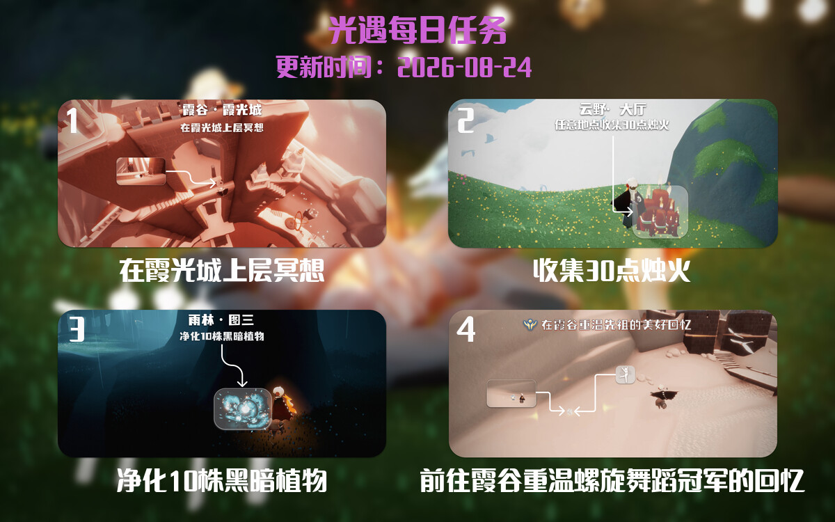 光遇2026.8.24每日任务详细位置[光遇任务]-光之子fun
